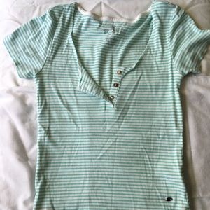 American Eagle striped henley baby T
